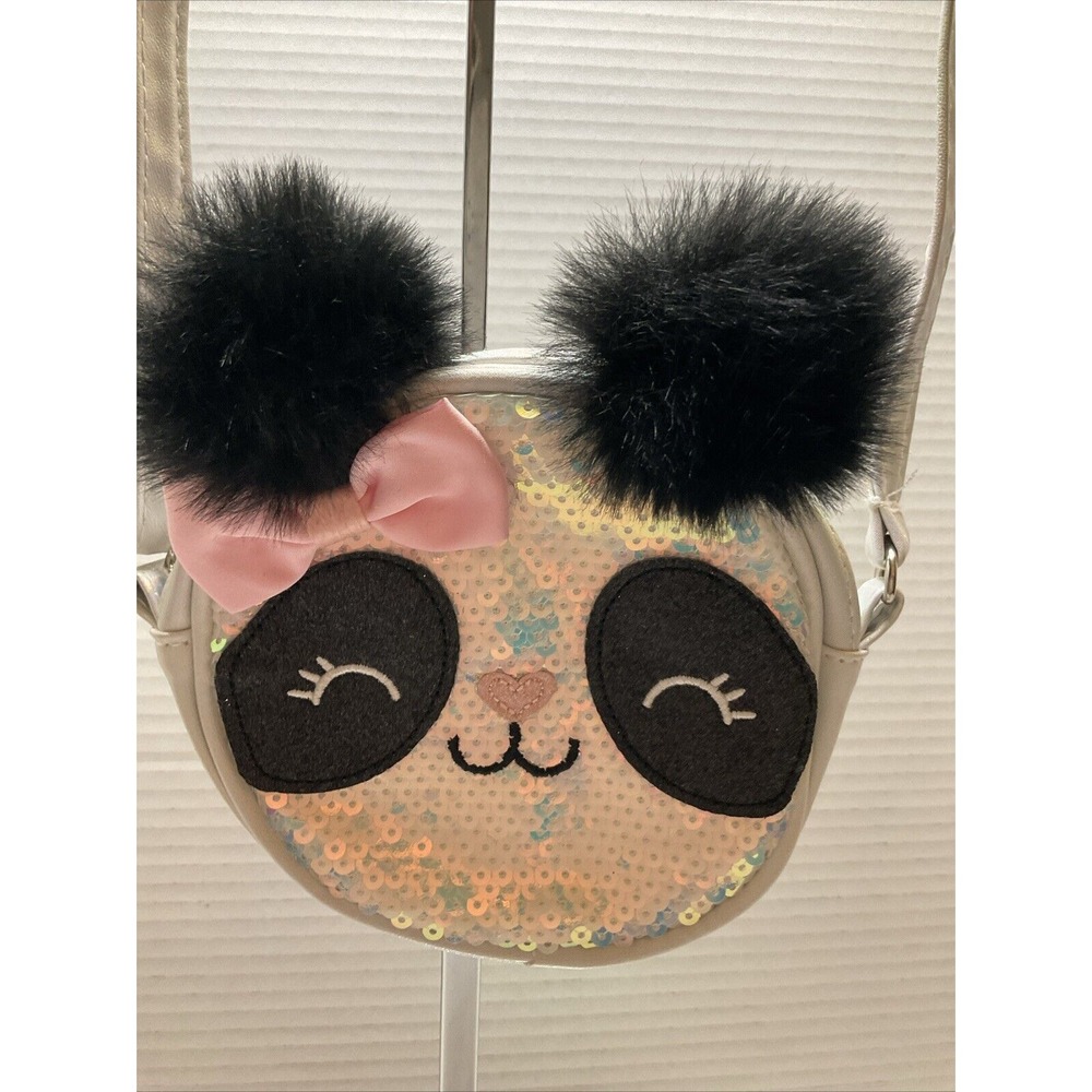 Claire's Club Glitter Panda Crossbody Bag-NWOT